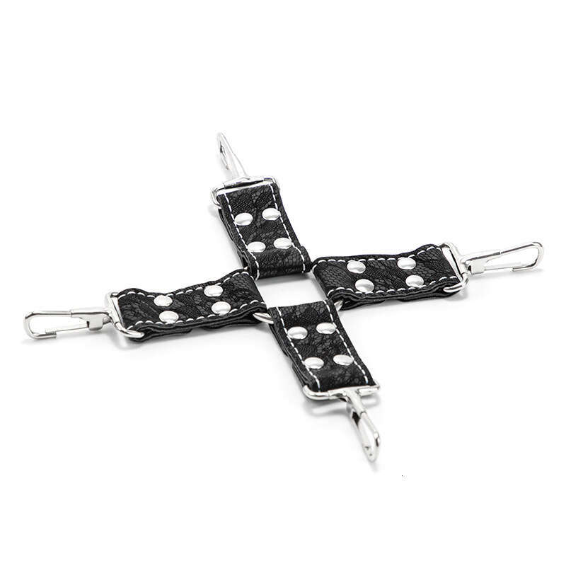 SM prop set with 10 pieces of fun, lace printed restraint handcuffs, lace fun whips, lace fun collars