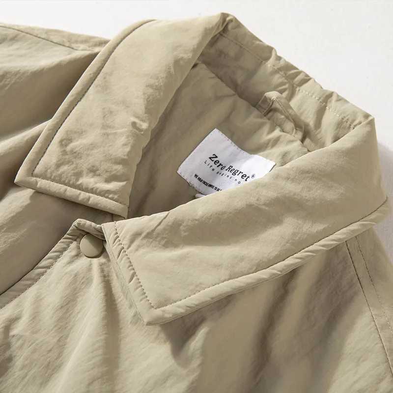 Japanese Vintage Lapel Cotton Jacket For Men Winter Mid-Length Cotton Coat Mens Warm Quilted Windbreaker Cityboy Jacket Men M240919