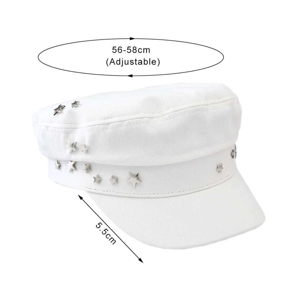 Womens British Stars Berets Retro Casquette Vintage Navy Style Artist Caps Fashion Lady Newsboy Hats Stars Cap Newspaper BeretsX240919