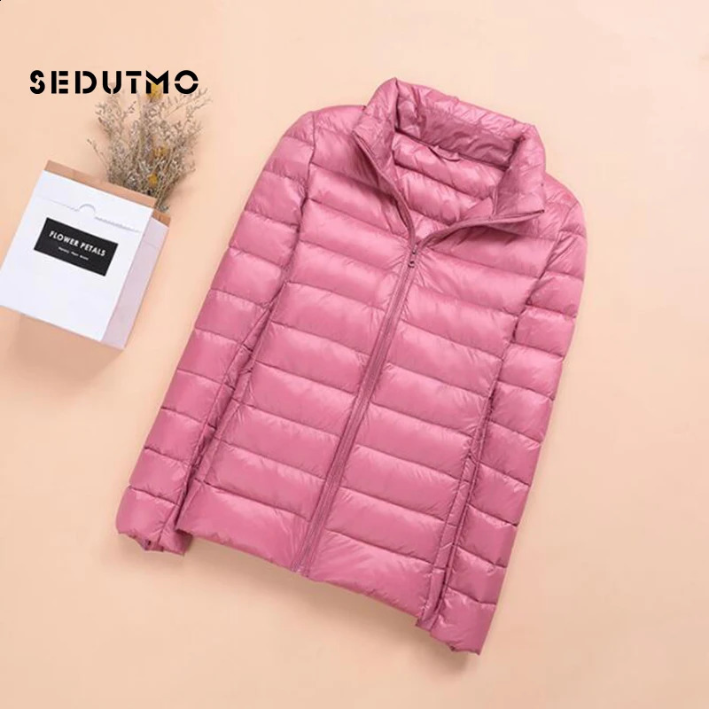 SEDUTMO Spring Womens Down Jacket Ultra Light Winter Duck Down Jacket Short Hoodie Inflatable Jacket Parkas ED659 240913