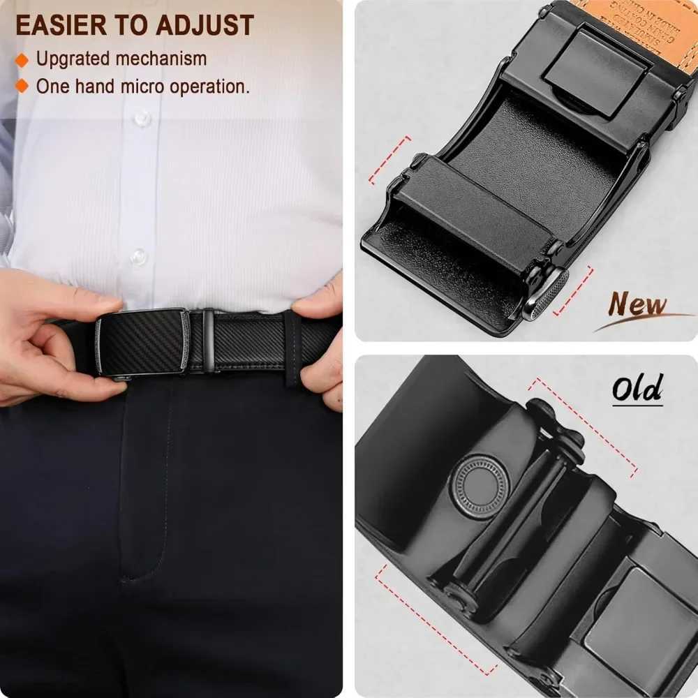 Bulliant mens belt sliding ratchet belt for gifts mens dress pants shirt Oxford decorative fit W240920