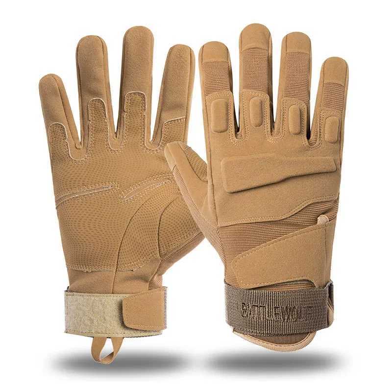 Sports Gloves Mens tactical special forces Black Hawk autumn and winter thin suede warm sports fitness anti slip durable motorcycle H240920