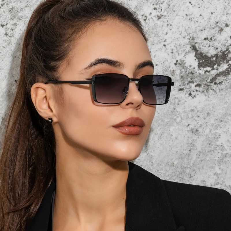 Classic Square Steampunk Sunglasses Luxury Brand Designer Men Women Retro Rectangle Punk Metal Frame Sun Glasses UV400X240920