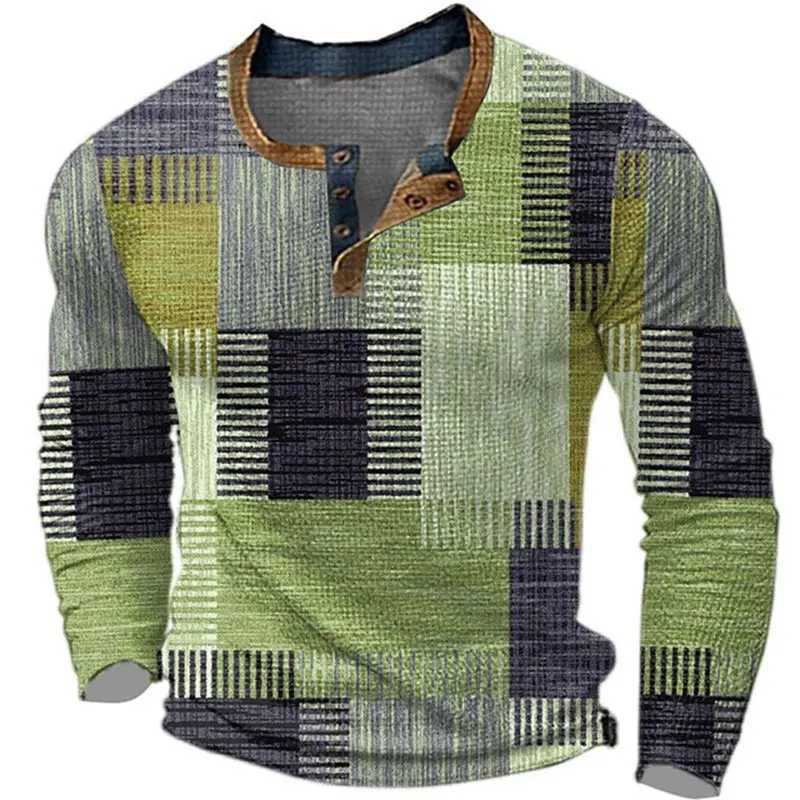 2024 Elegant Fashion Harajuku Slim Fit Ropa Hombre Loose Casual All Match Stripe POLO Shirt Printed Button Long Sleeve T-shirtsXJ240920