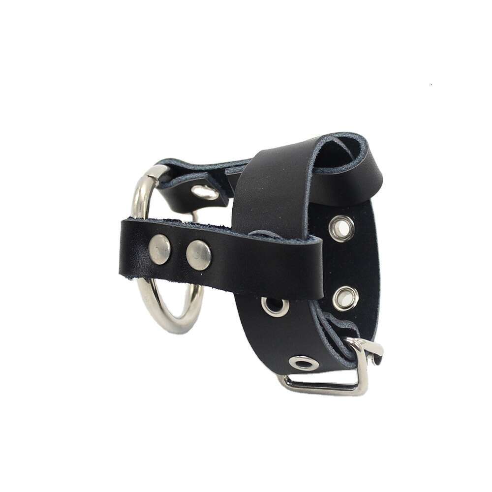 Buckle fastener Pu Cock Ring with a Metal Ring Penis Ring Cock,Male Chastity Cage, Sex Toys For Men