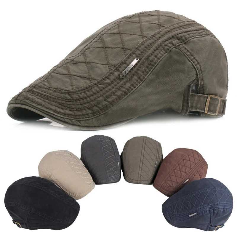 2022 New Mens Casual Newsboy Hat Spring and Autumn Retro Beret Hat Wild Casual Hats Unisex Wild Octagonal CapX240919