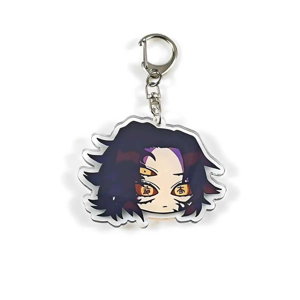 Demon Slayer Acrylic Cartoon Anime Pendant Keychains Holder Car Key Chain Key Ring Phone Bag Hanging Gifts AccessoriesX240919