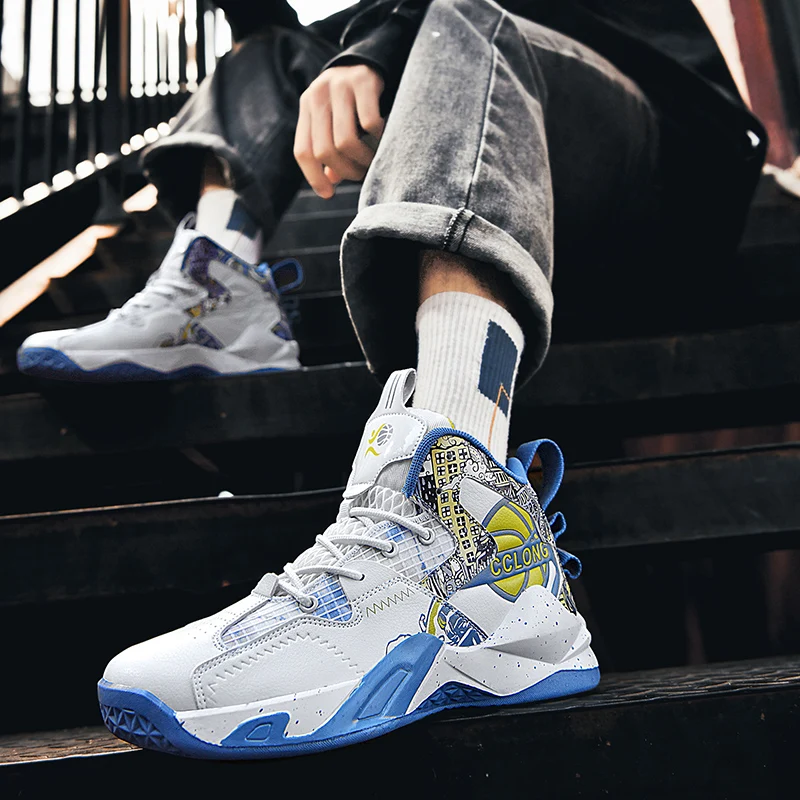 2024 New Big Size 45 Basketball Shoes Men Breathable Sports Shoes Training Athletic Basketball Sneakers Women