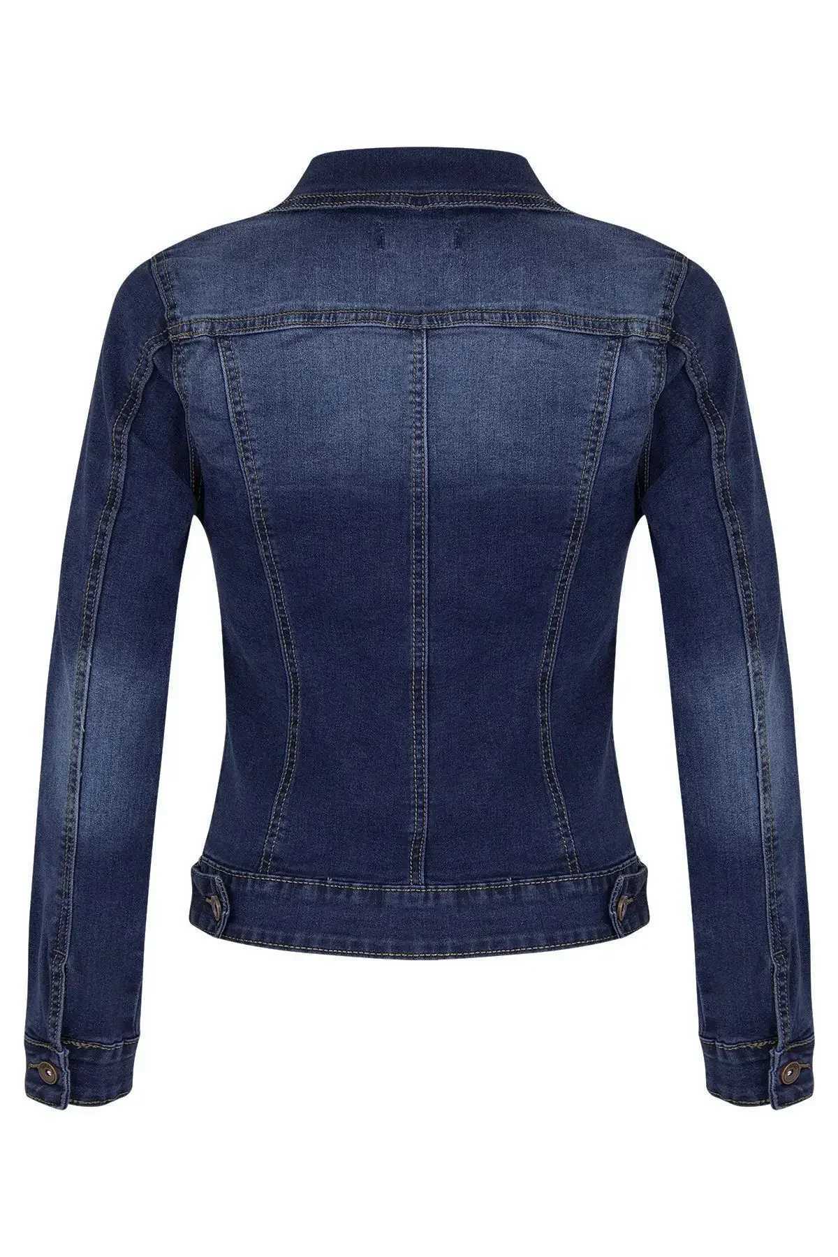 Jeans Denim Jacket Women Girl Teenager Stretch Jean Jacket Woman Coat 2024 Veste Femme Chaqueta Vaquera Mujer XXS XS Teen SlimX240920