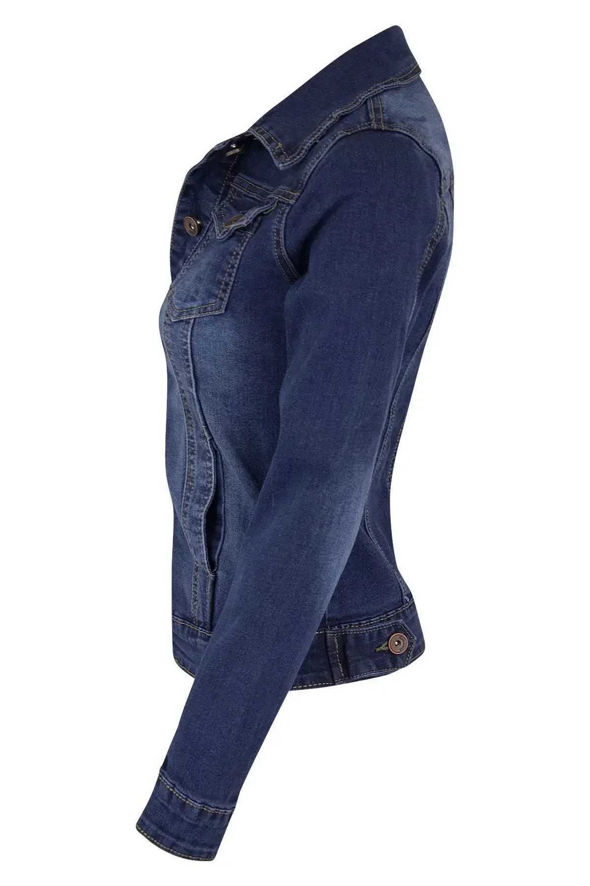 Jeans Denim Jacket Women Girl Teenager Stretch Jean Jacket Woman Coat 2024 Veste Femme Chaqueta Vaquera Mujer XXS XS Teen SlimX240920