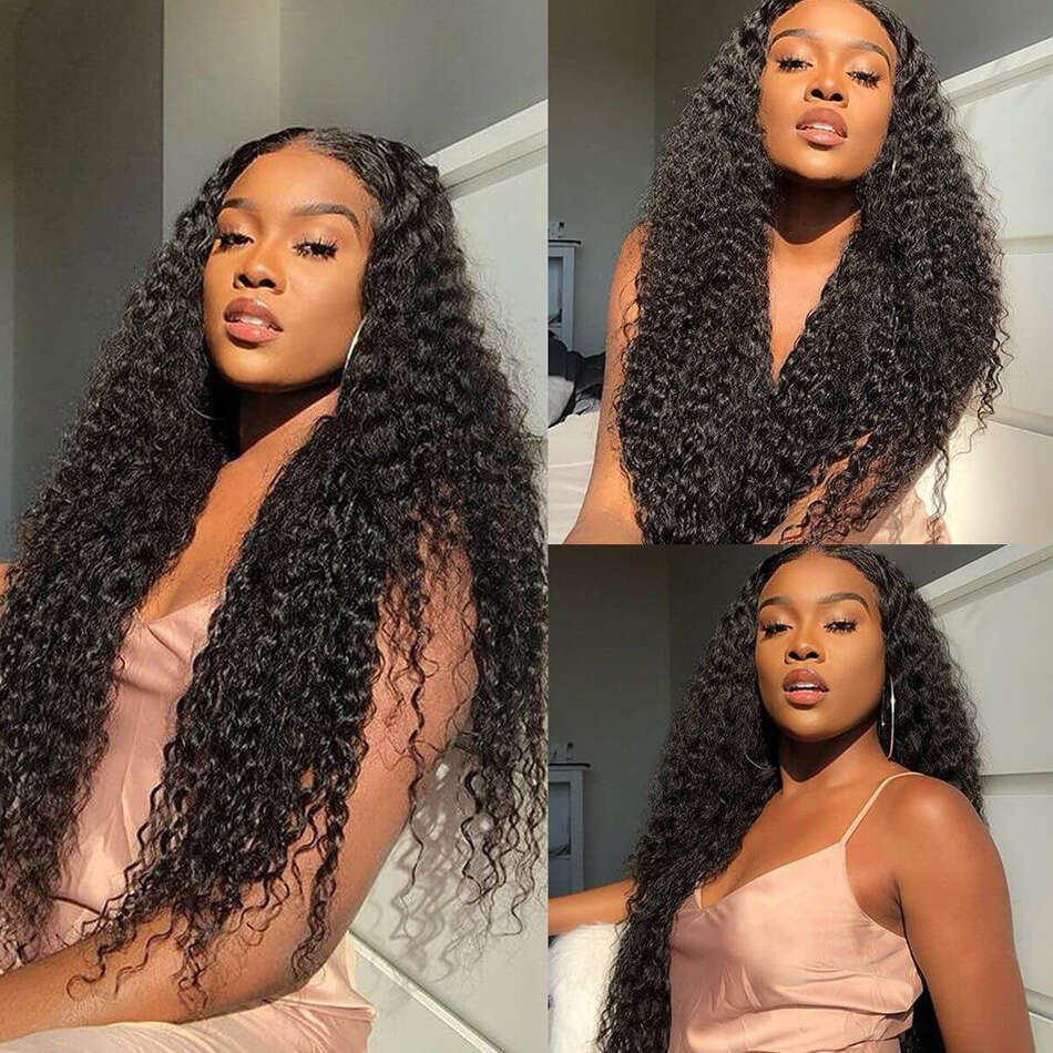 180 Density 13x6 Water Front Wig Human Hair 13x4 HD Transparent 30 32Inch Deep Wave Lace Frontal Wigs Curly Brazilian