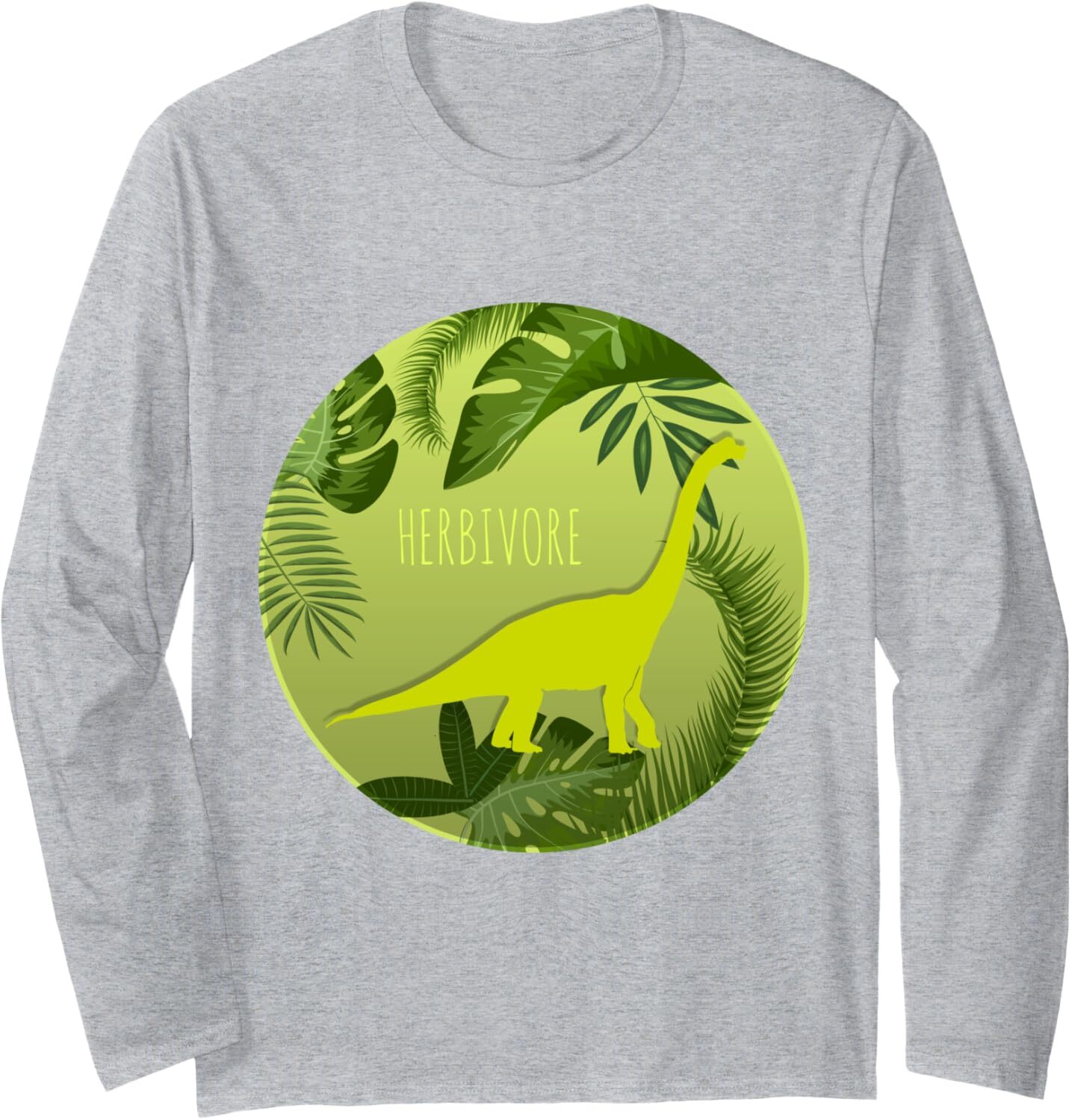 Long Sleeve Shirts for Men sweatshirt Vegan Dinosaur Herbivore Funny Cute Vegetarian Gift Long Sleeve Tee Streetwear Casual tops clothes