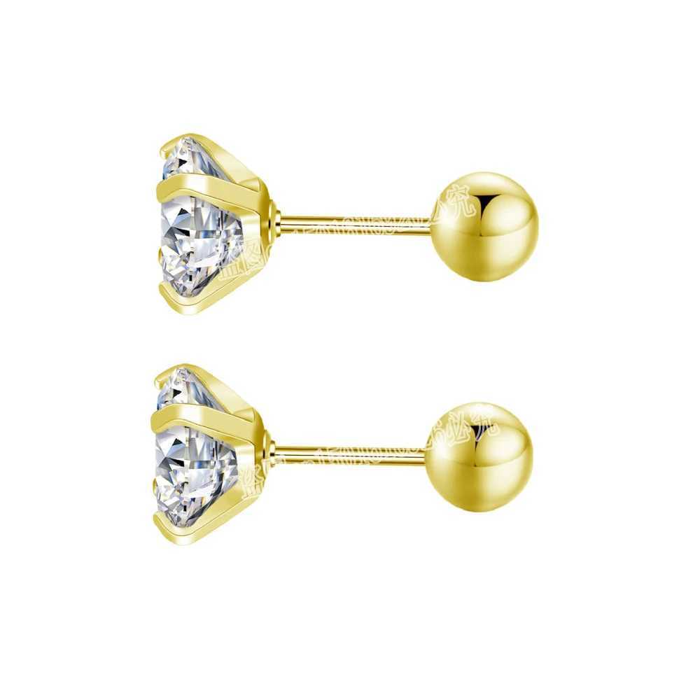 New Medical Stainless Steel Titanium Zircon Crystal 4 Prong Tragus Earnail Earrings Suitable for Womens Perforated Earnail Jewelry W240919