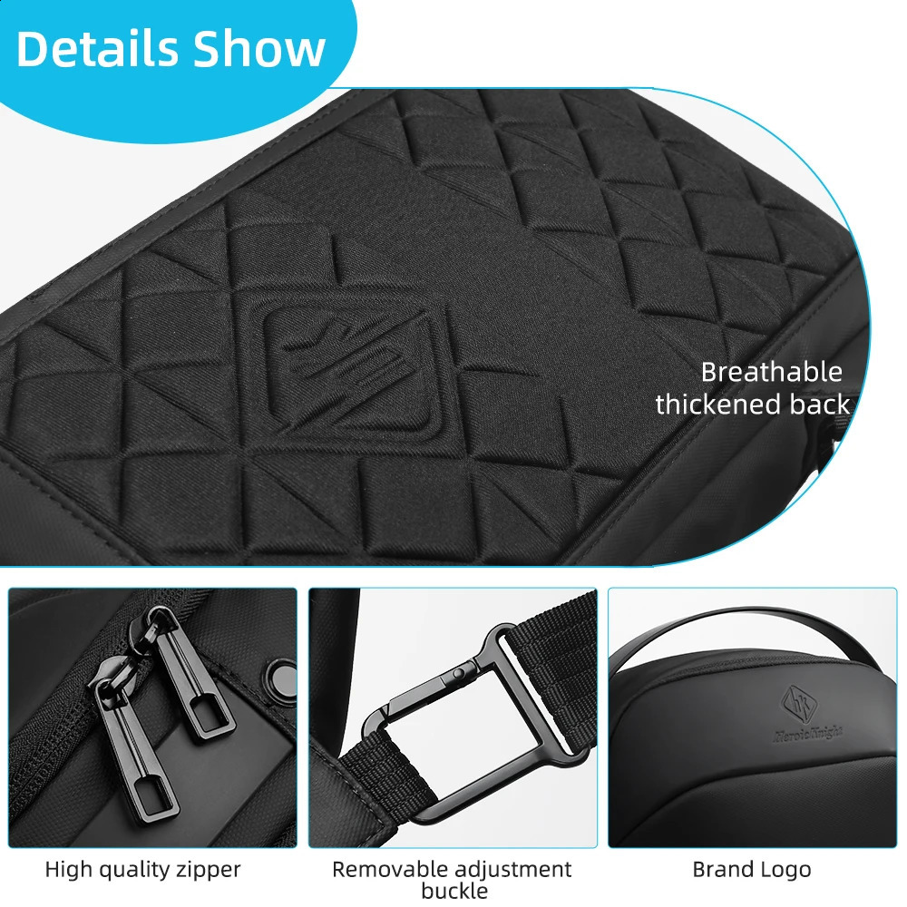 HK multifunctional cross body bag fashionable shoulder messenger mens waterproof short travel suitable for men with 11 Pa 240919
