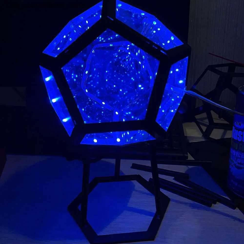 Novelty Lighting Creative Cool Infinite Dodecahedron Creative Cool Color Art Lights Night Lights Christmas Decoration Lights L240910