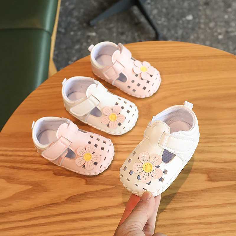 0-18M NEW Girl Ventilate Cute Little Bear Baby Sandals Infant Girls Shoes Princess Rubber Sole Non-slip Toddler First Walkers M240920