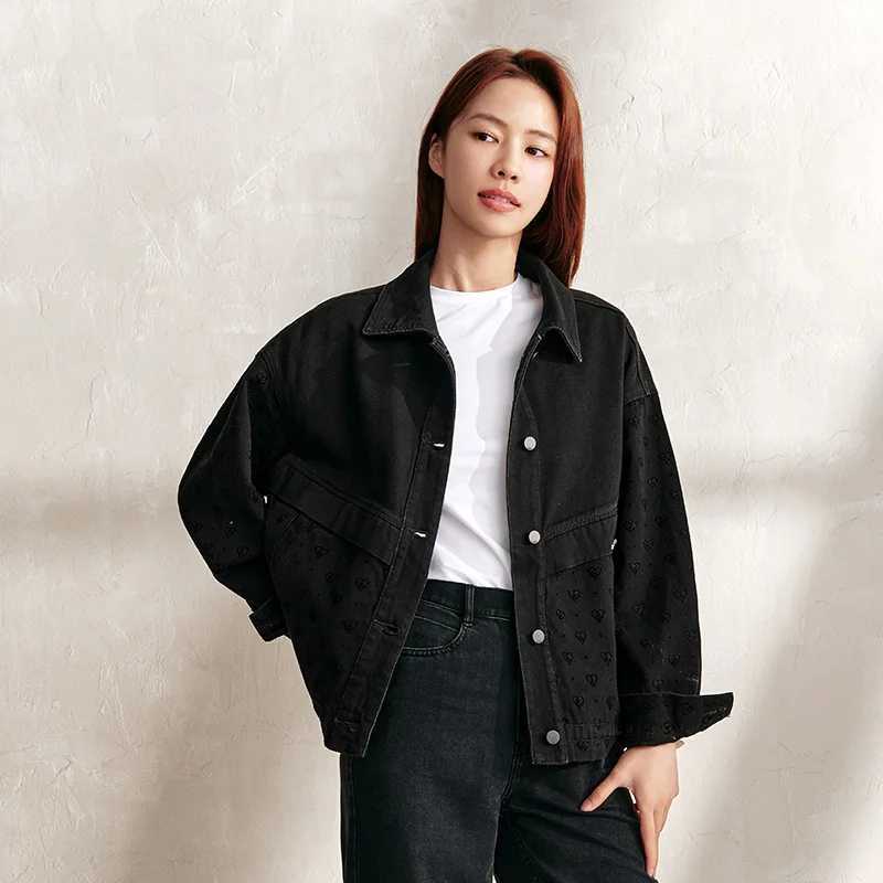 Semir Denim Jacket Women Sweet and Cool Style Personality Top Autumn Trendy Loose JacketX240920