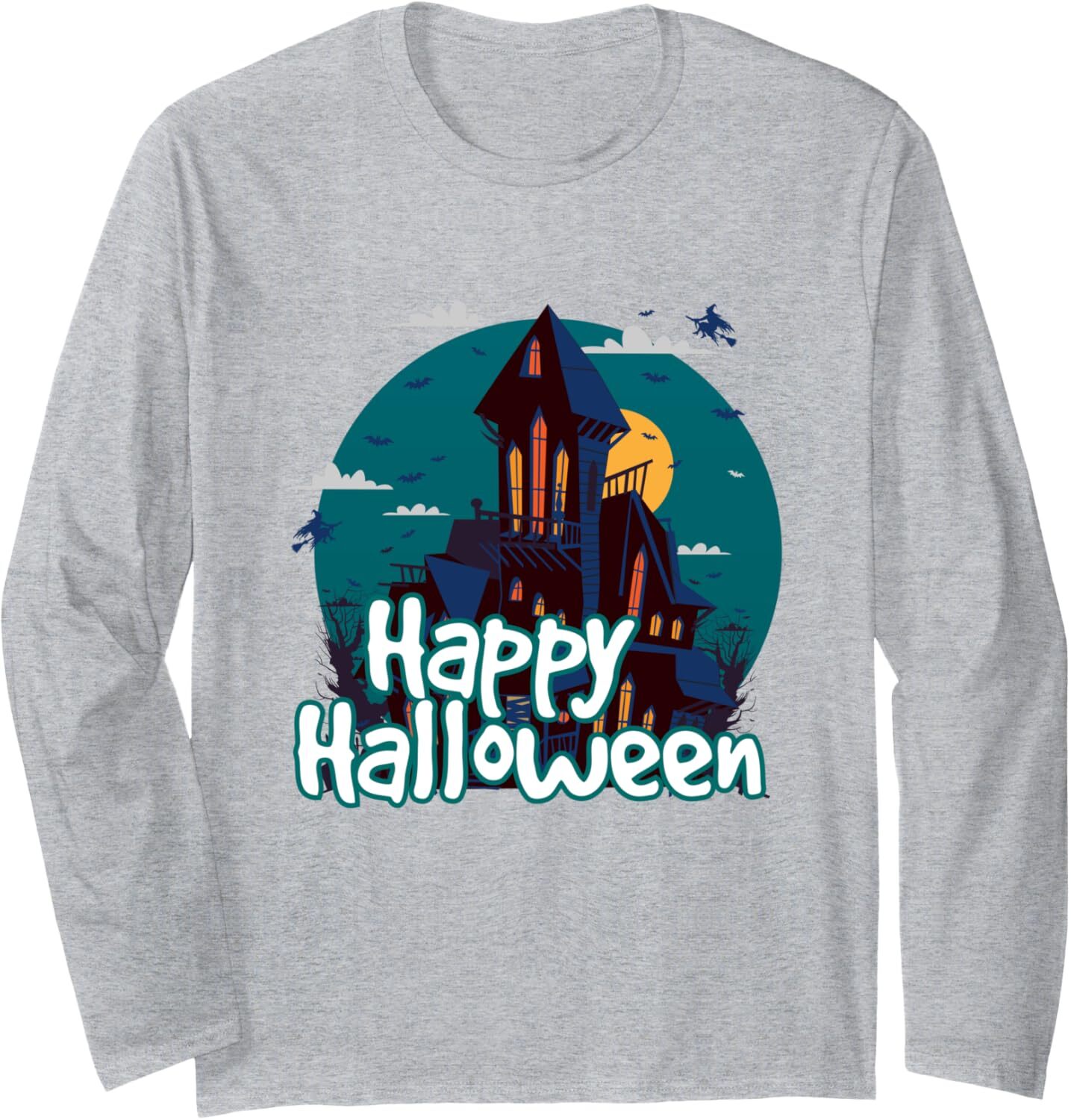 Long Sleeve Shirts for Men sweatshirt Happy Halloween Scary fun costume Witch October Long Sleeve Tee Streetwear Casual tops clothes