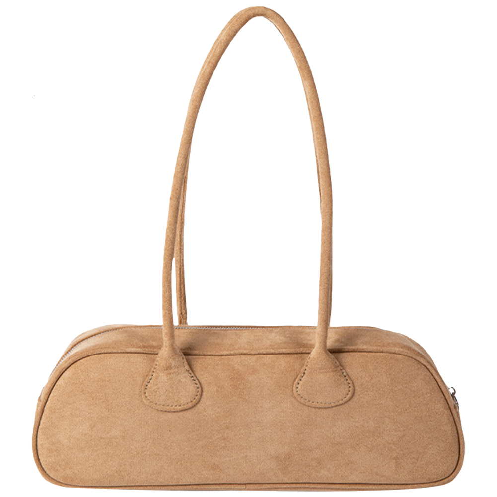 Women's Suede Boston Tote Solid Versatile Armpit Purse Large Capacity Travel Shoulder Bag Multi-Pocket Ladies Commuting Bags