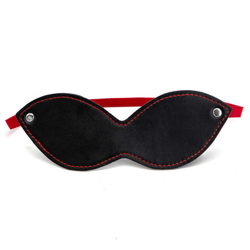 High end SM prop set cross-border hot selling black and red erotic eye mask tied with erotic handcuffs, alternative adult products