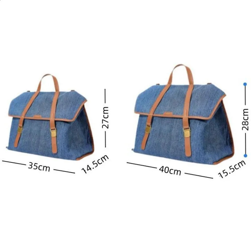 Jamhoo y style ner highend denim shoulder bag cross body womens portable briefcase summer Bolas 240919