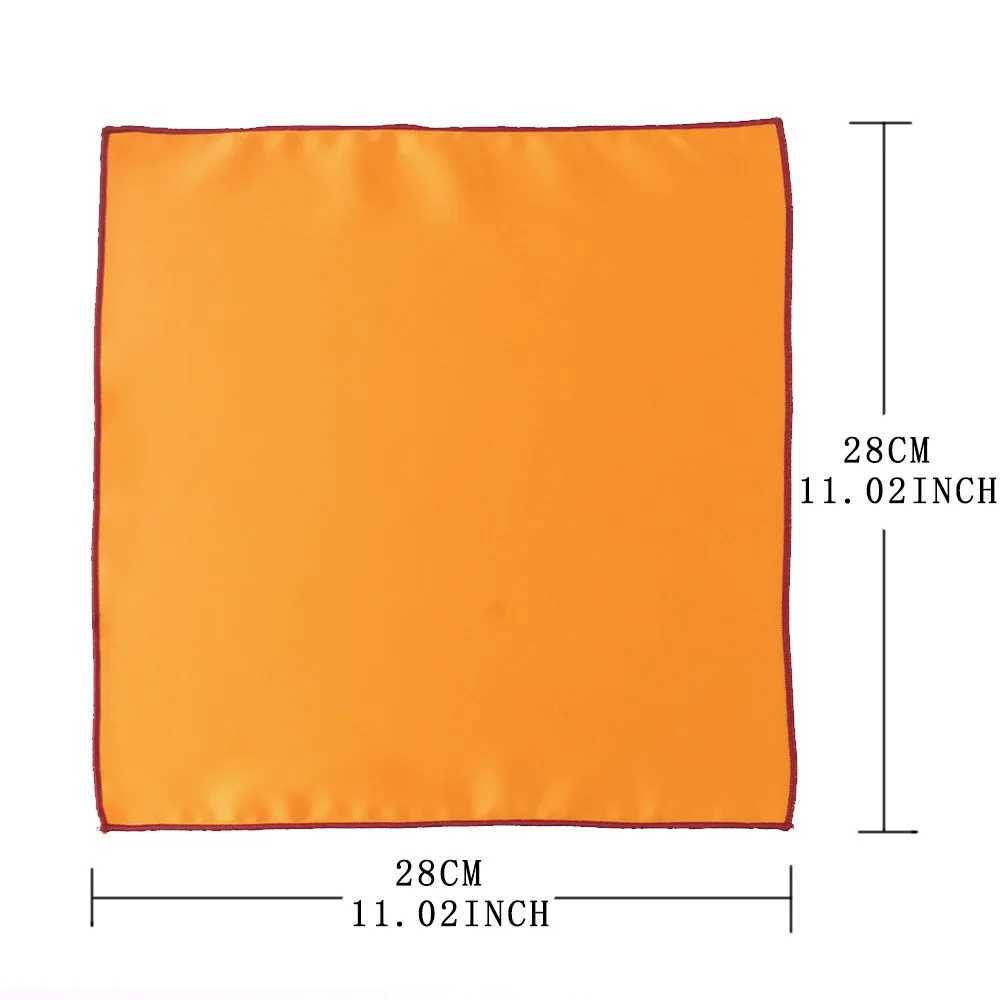 Satin solid pocket square suitable for women multi-color Kerchief mens handle wedding square handle W240921