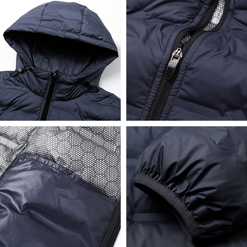 Men Warm Thick Hooded Winter Mens Lightweight Casual Breathable Slim Coat High Quality Down Jacket Male
