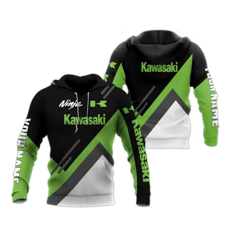 Kawasaki Motorcycle Racing Team Men Zipper Hoodie 2024 Spring Autumn Women Sweatshirt Casual Children Jackets Coat