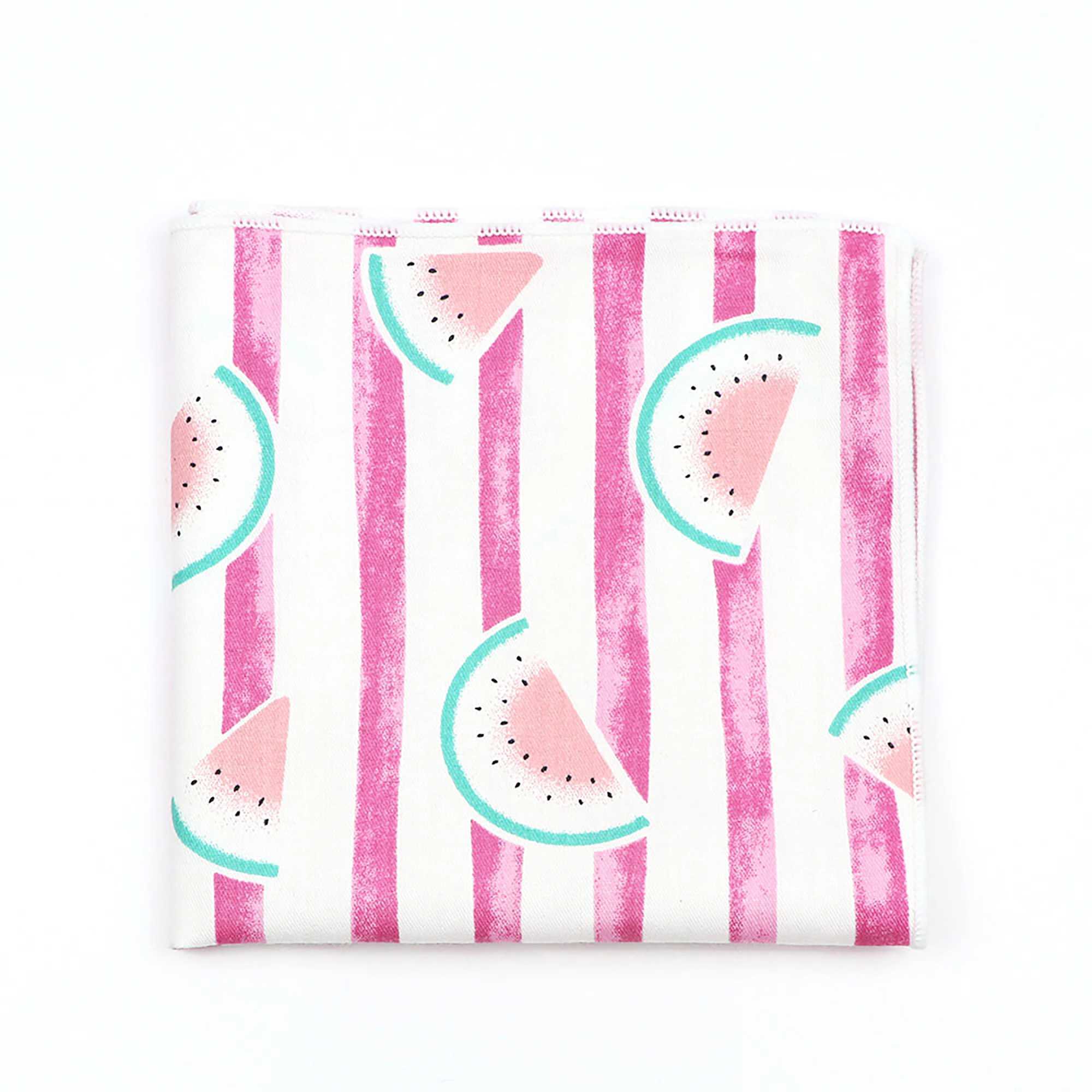 24cm Width Family Kids Handkerchief 100% Cotton Print Cartoon Dog Duck Flower Scarves Hankies Casual Pockets SquareX240921