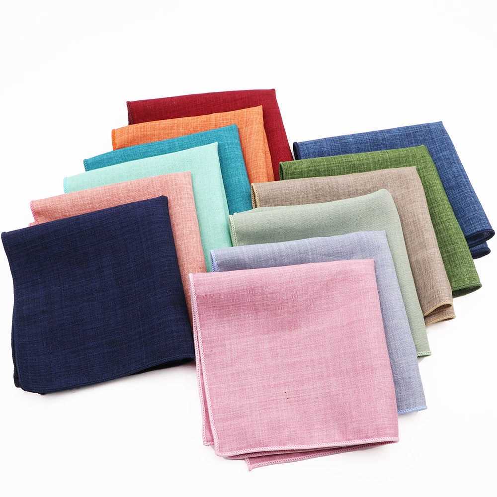High Quality Solid Color Hankerchief Scarves Wedding Suit Hankies Casual Mens Pocket Square Solid Handkerchiefs For Wedding GiftX240921