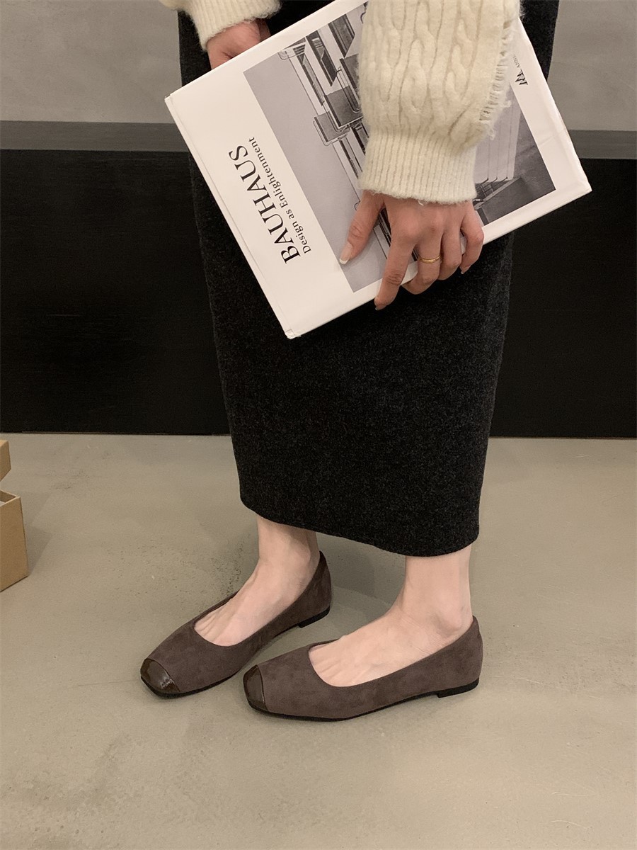 Women Casual Shoes Flat Bottom Gentle Style Suede Shallow Soft Comfort Slip On Versatile Multi Colors Free shipping