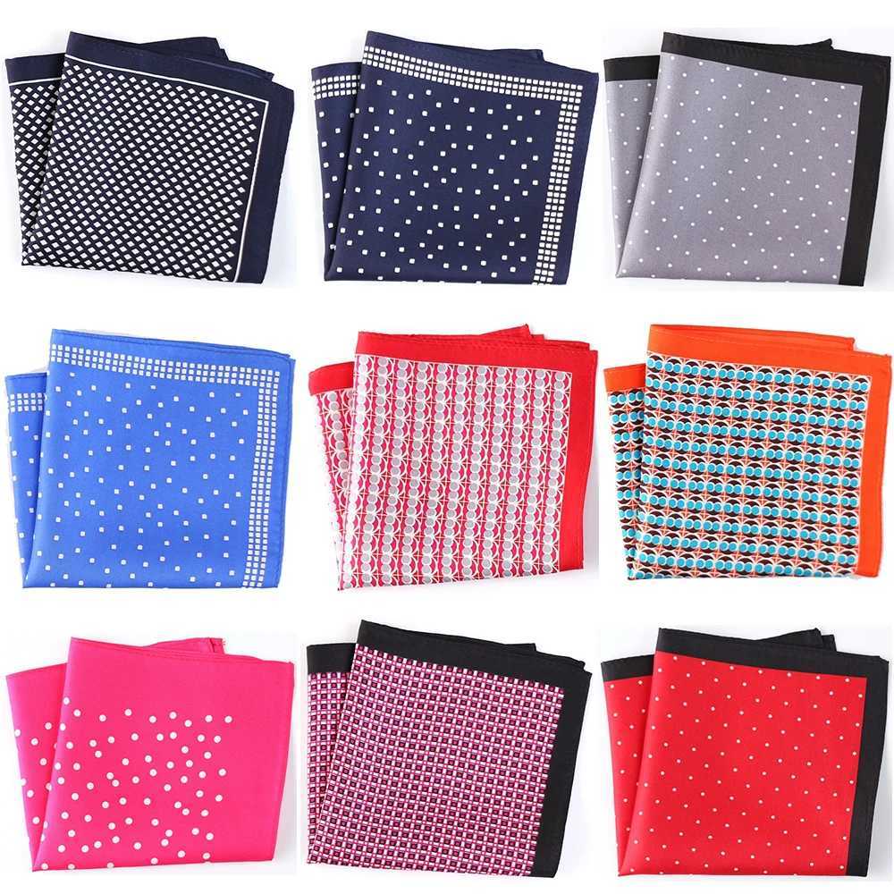 Tailor Smith Pure Silk Printed Hanky Pocket Square Top Quality New Fashion Polka Dot Mens Hankerchief With Different ColorX240921