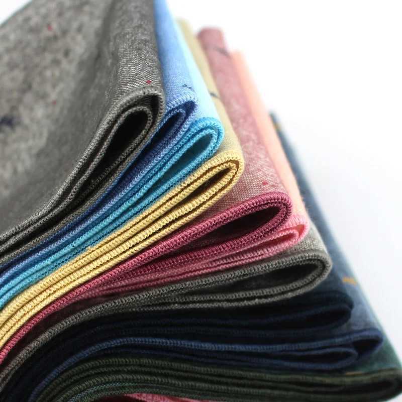 Adult Cotton Handkerchiefs Print Pattern Hanky for Men Business Casual Pockets Square Handkerchief 25cm Width Wedding HankiesX240921