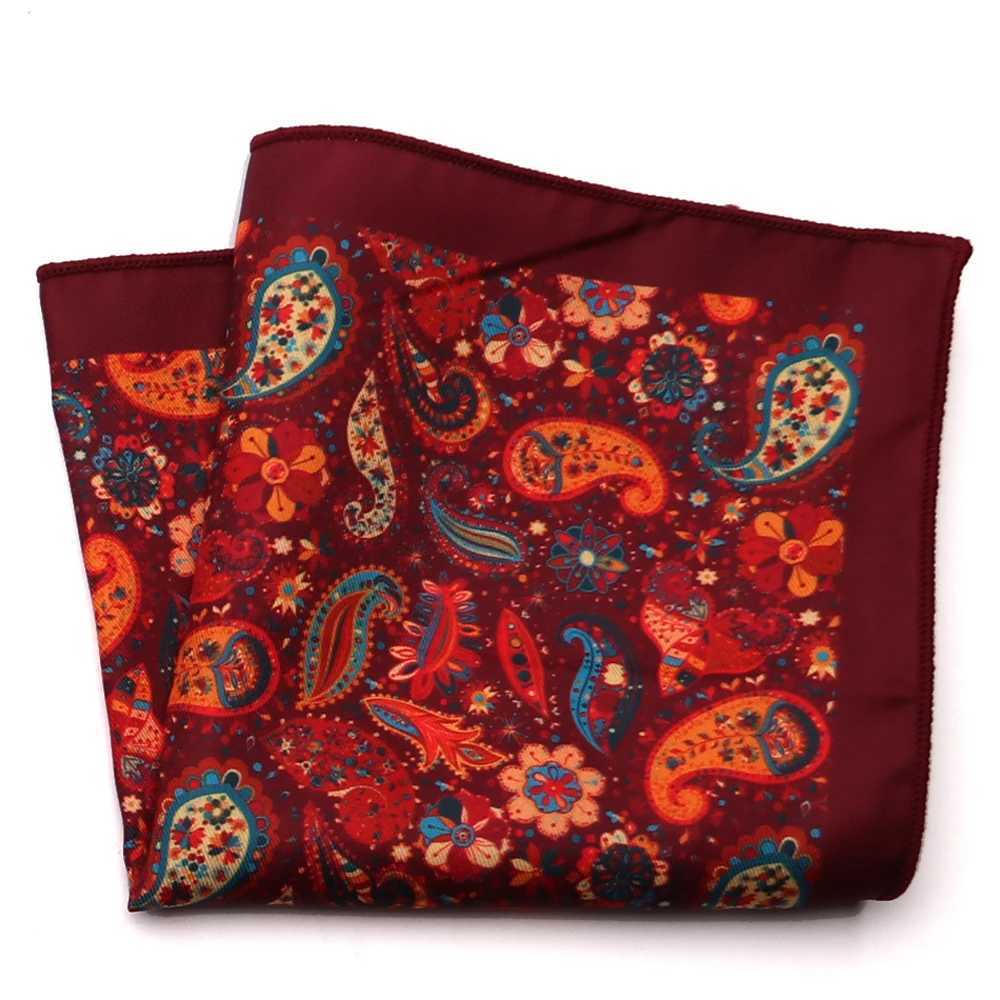 Tailor Smith New Designer Pocket Square Printed Microfiber Paisley Checked Fashion Handkerchief Dot Paisley Floral Stye HankyX240921