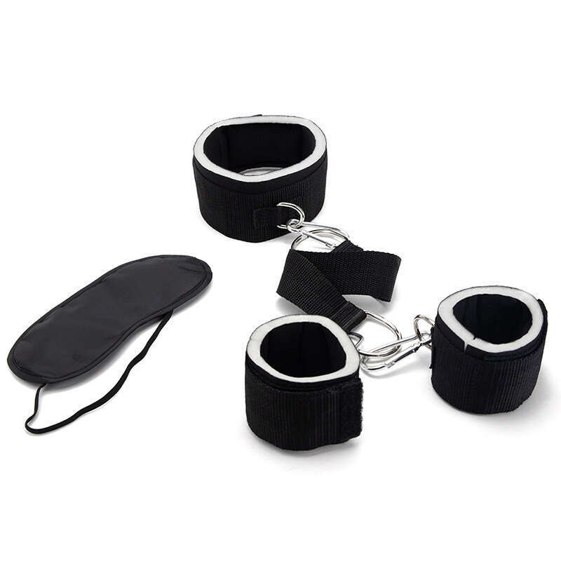 Sex Training SM Props Sponge Back Handcuffs Blindfold Flirting Eye Mask Three Piece Set Alternative Adult Products