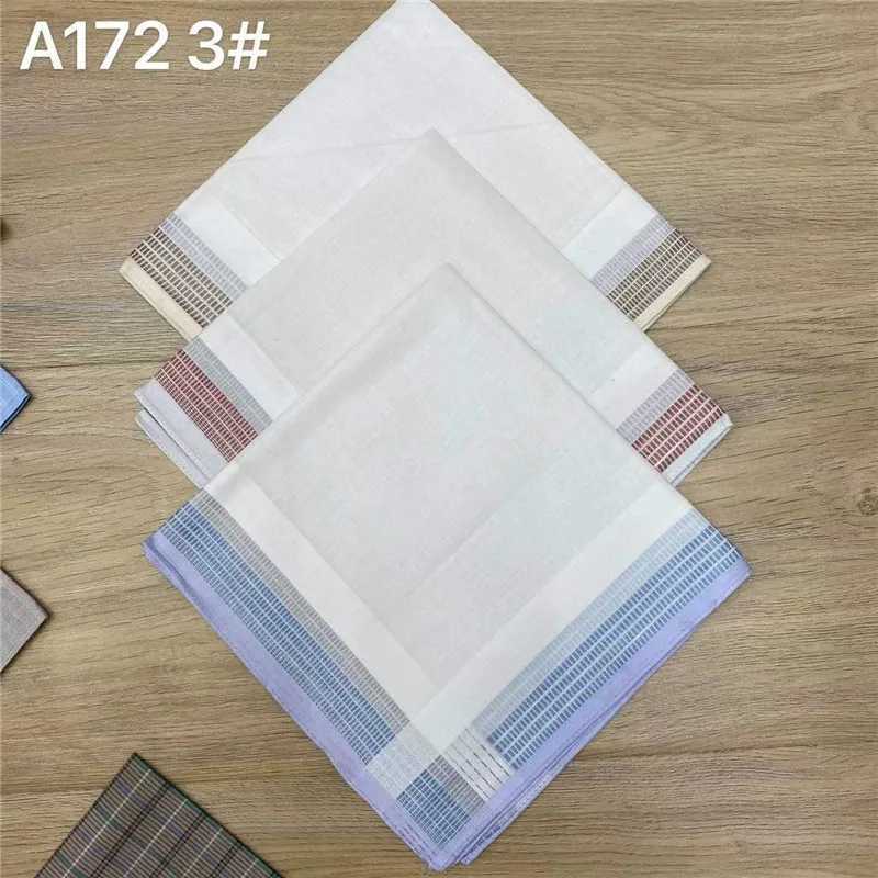 3Pcs 40x40cm pure cotton striped mens pocket handle classic cotton square sweat absorbent towel wedding party gift W240921