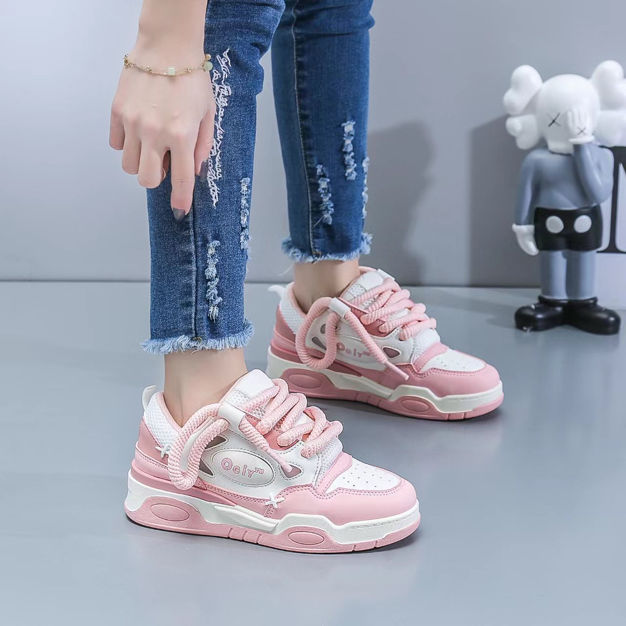 2024 free shipping designer shoes men women new shoes white casual winter platform pink green shoes breathable mens womens sneakers trainers skate