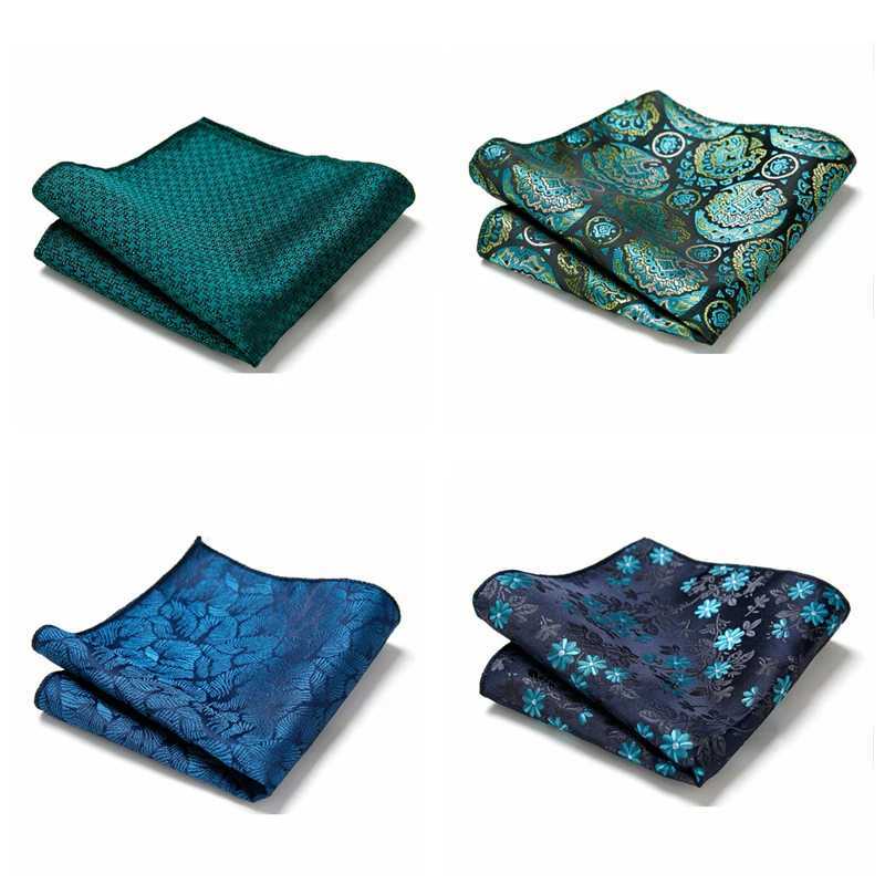 Paisley Hanky Floral Pocket Square Fit Men Suits Wedding Party Fashion Business Handkerchief Navy Blue Pocket Hanky Red SquareX240921