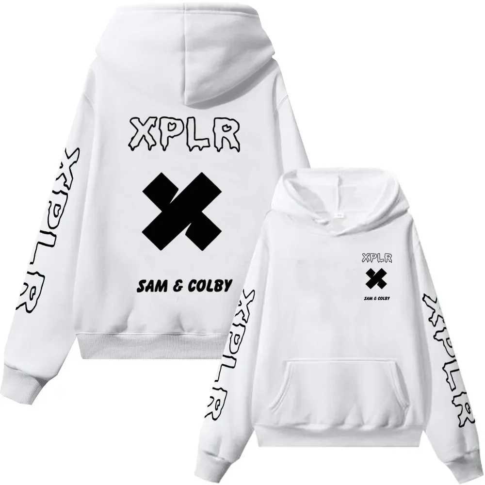 Xplr Hoodies Sam and Colby Chainlink Merch Heart Printed Sportswear Mens and Womens Long Sleeve Zipper W240921