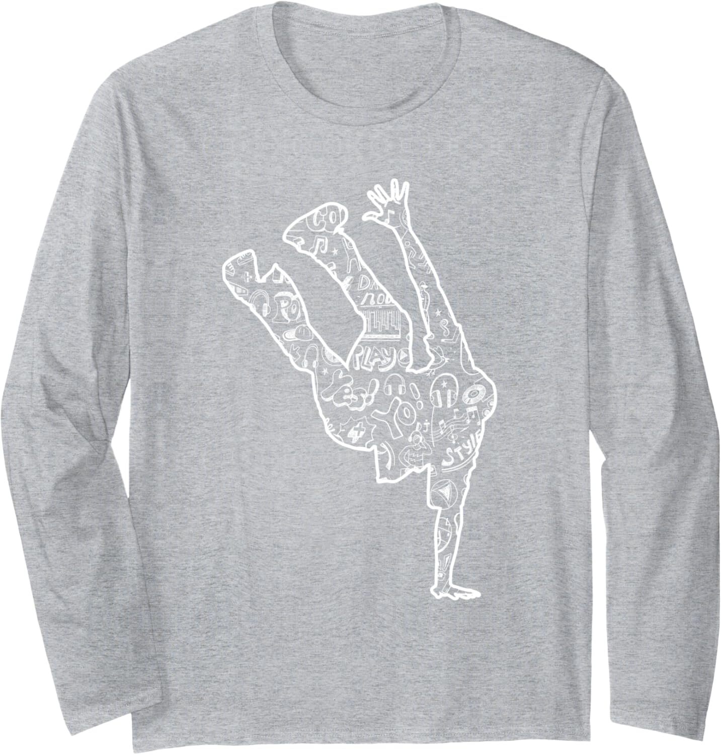 Long Sleeve Shirts for Men sweatshirt Fun Breakdancing Themed Words Dancer Birthday Gift Long Sleeve Tee Streetwear Casual tops clothes fashion