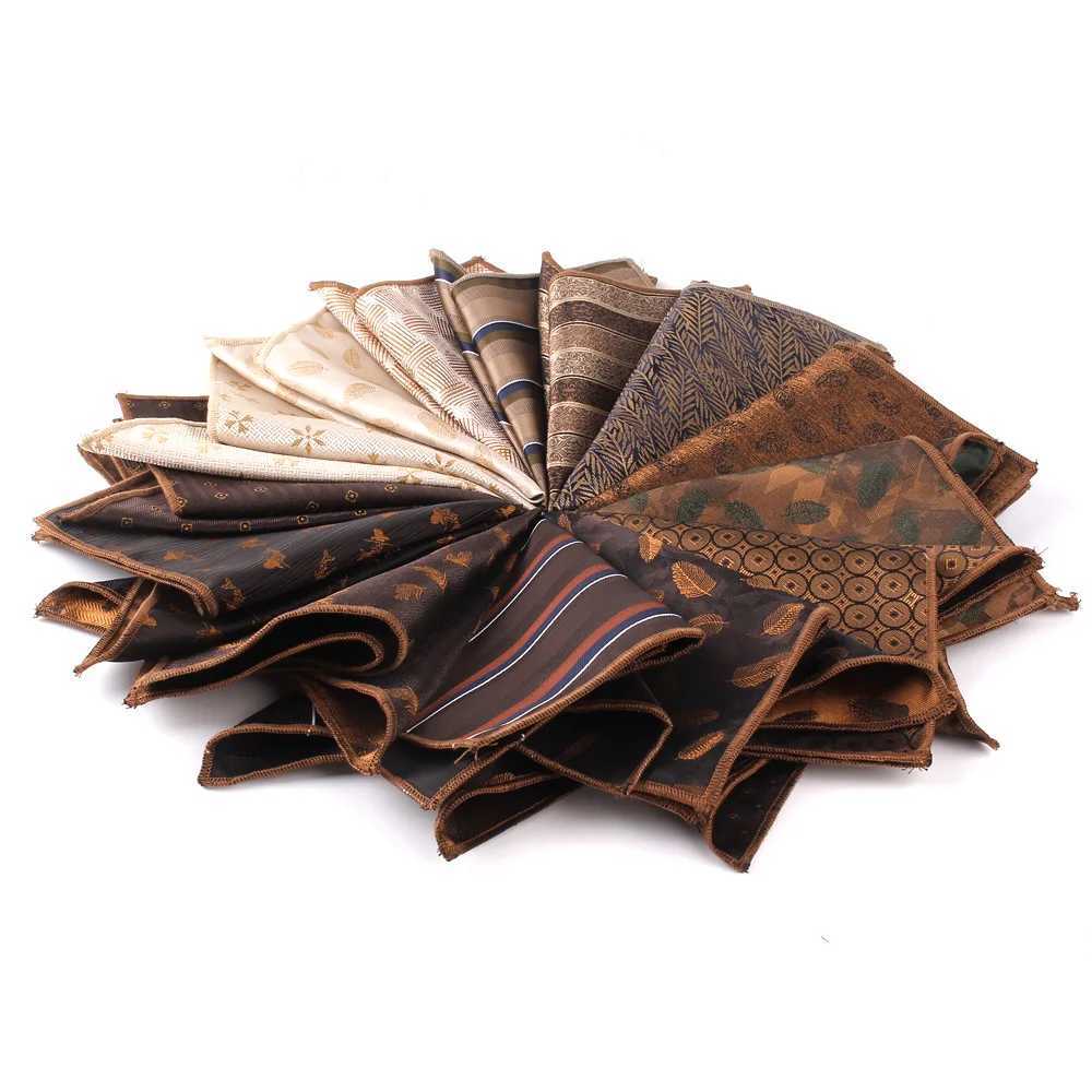 3 Jacquard Pocket Square Mens Flower Box Towel Hanji Gentleman Hanji Mens Set Handle Chief Pocket Towel Gift W240921