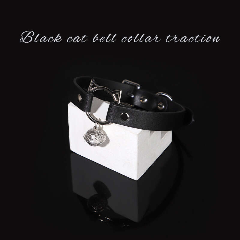 SM Sex Products Black Cat Bell Collar Male Female Slave Training Traction Neck Cover SM Sex Products Hair Replacement