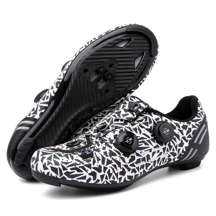 ddmytiger Night light color changing cycling road dual-use bicycle lock shoes professional mountain bike riding sports shoes C ddmythur