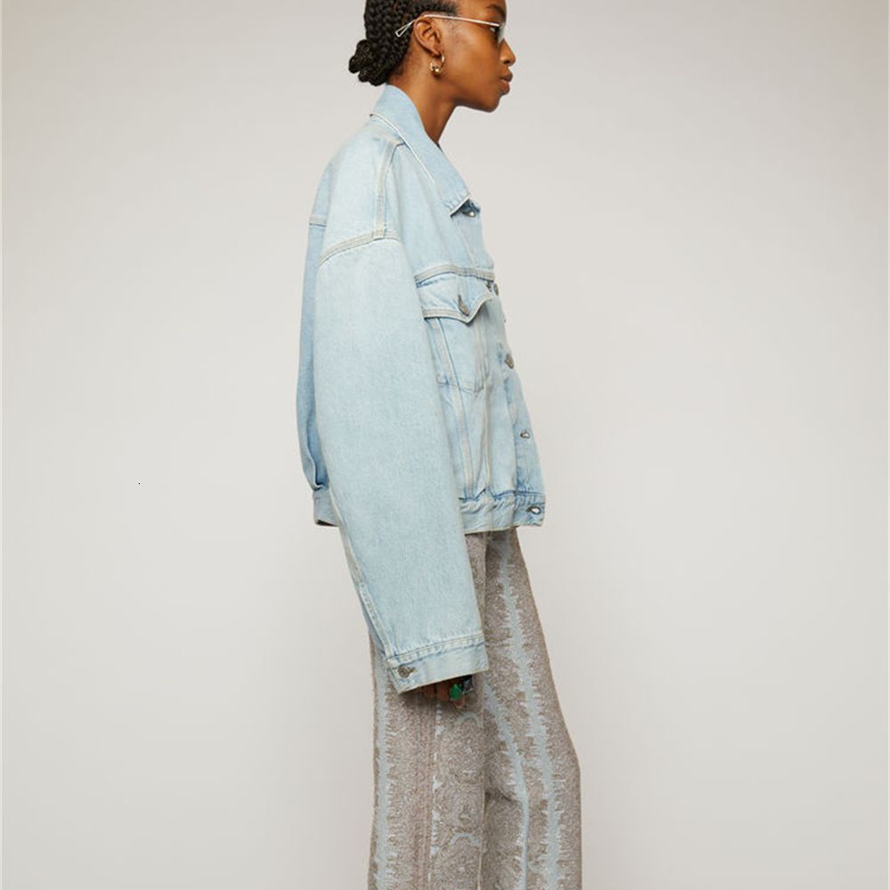 New Denim Coat For Men And Women Single-Breasted Casual Classic Unisex Jacket Loose Outwear Top All Match Fashion