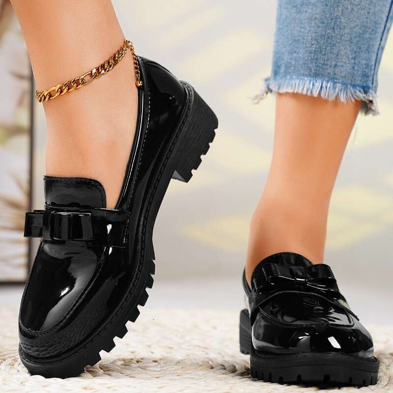 Summer New Fashion Round Toe Retro Solid Color Mary Jane Shoes Daily Casual Shopping Ladies High Heels atos Mujer