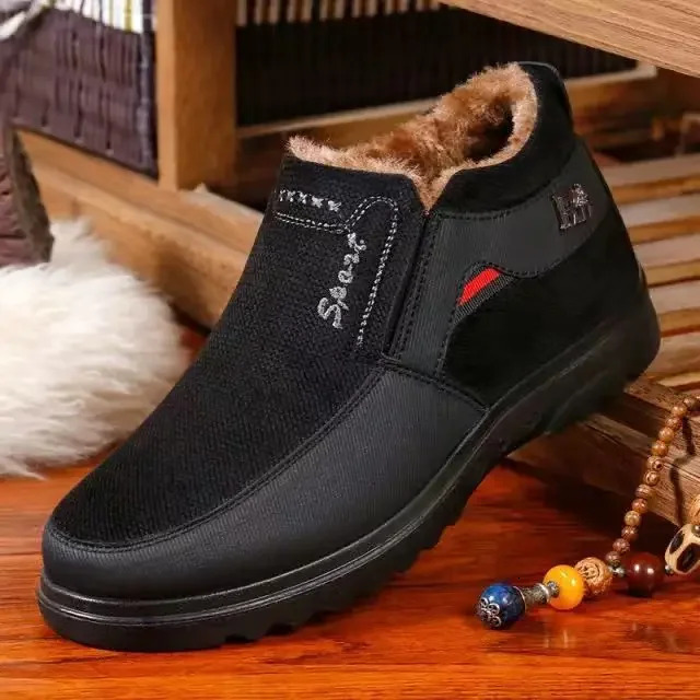 2024 new designer boots winter waterproof snow warm fur casual men's non slip boots plush cotton shoes snow Martin boots