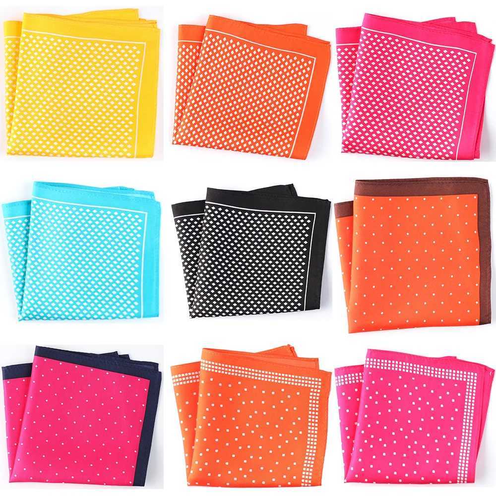 Tailor Smith Pure Silk Printed Hanky Pocket Square Top Quality New Fashion Polka Dot Mens Hankerchief With Different ColorX240921