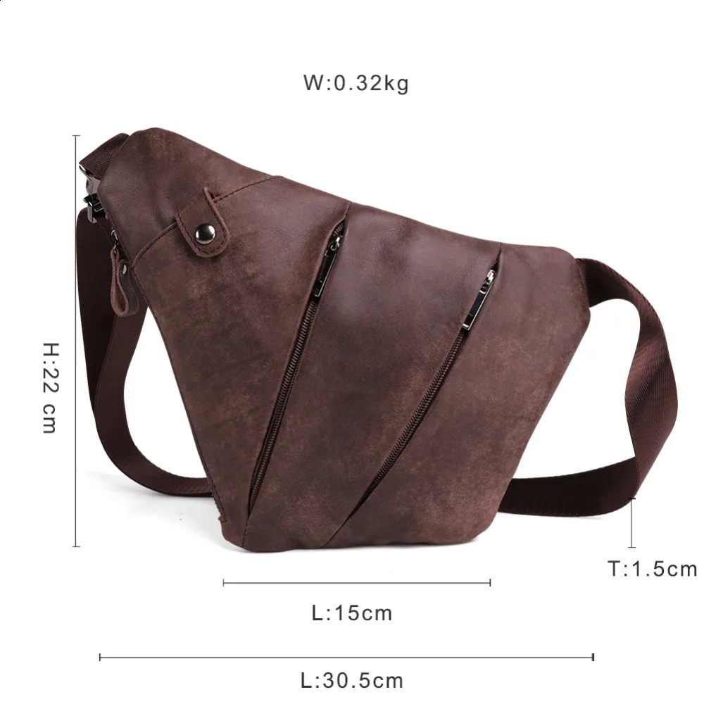 JOYIR highquality leather mens messenger bag casual cross body fashionable handbag chest shoulder 240919