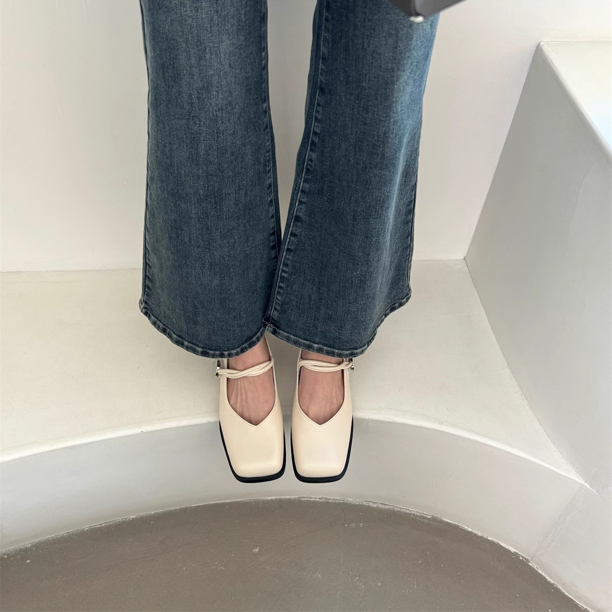 High Heel Chunky Heels: Trendy 2024 Women's Versatile Square Toe Shoes 3aca