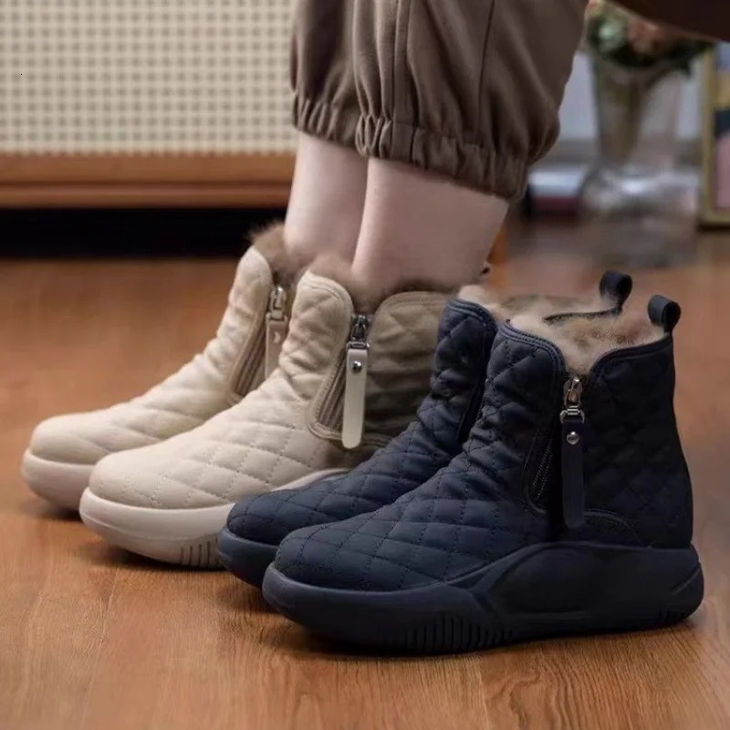 trainers for Women 2024 New Winter Plush Thick Women's anti Slip and Warm Cotton free shipping shoes Snow Boots loafers womens
